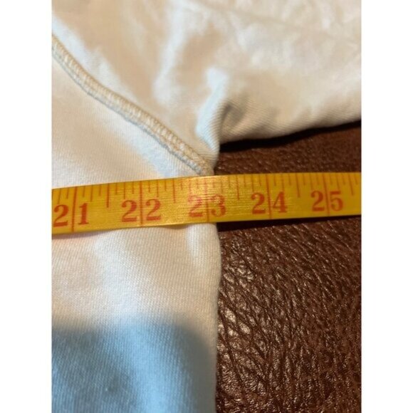 Lost Petal Linens White Tunic Tee Shirt Dress With Front Pockets & Sunflower L - Picture 2 of 10